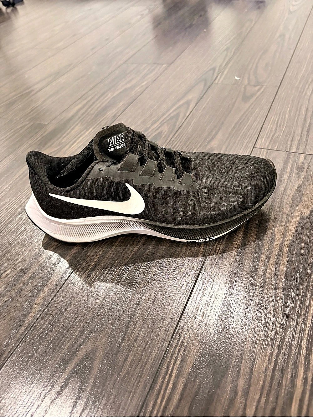 Nike Air Zoom Pegasus 36 Black & White Athletic Shoes